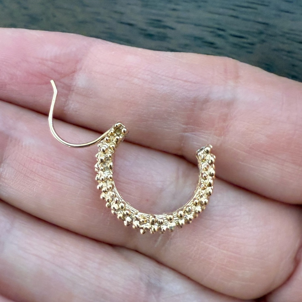 Gold Filled Single Hoop Earring - Picture 3 of 6
